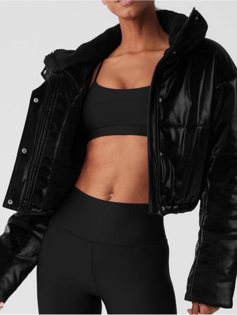 Alo Yoga Orion Cropped Puffer Jacket - Size Small - Picture 6 of 16